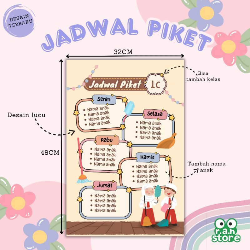 

JADWAL PIKET AESTHETIC / JADWAL PIKET LUCU / JADWAL PIKET SEKOLAH