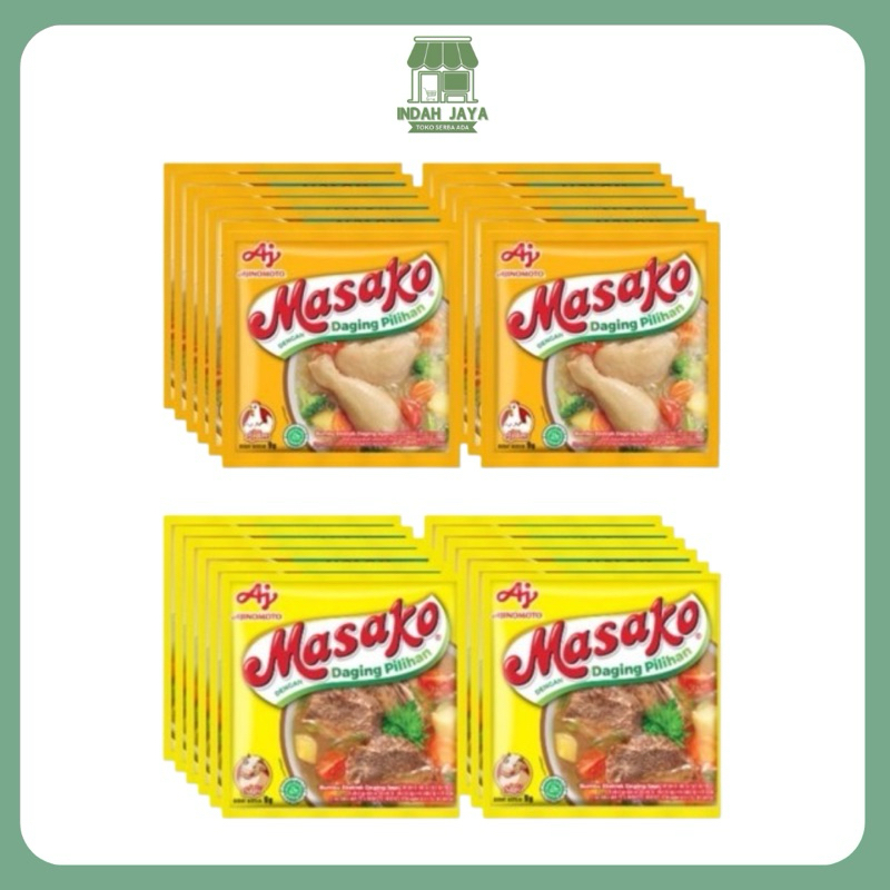 

Masako Bumbu Penyedap Ayam/Sapi Renceng (12 pcs)