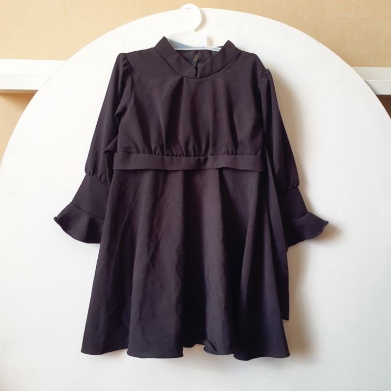 Lizahrani Signature Kids Black Dress Preloved Baby Girl Anak Perempuan dress lizahrani black 1-2 tah