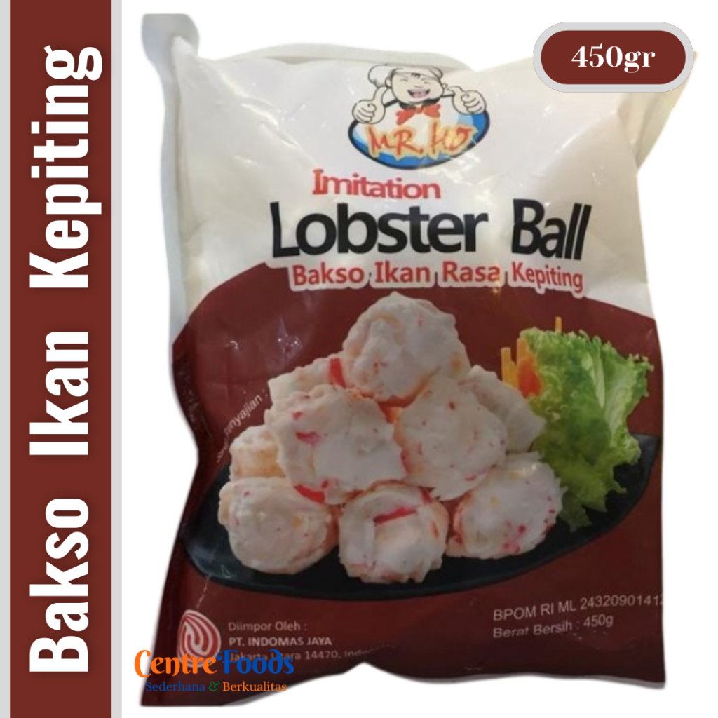 

Bakso Ikan Rasa Kepiting - Lobster Ball MR. HO | 450gr [ Harga Per BKS ]