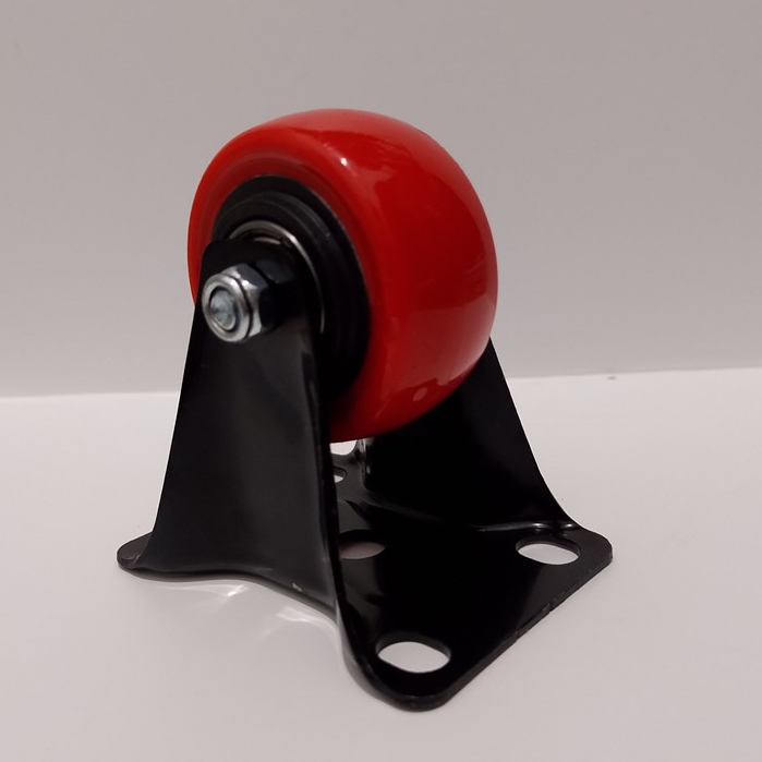 Roda 2 inch PU Heavy duty Mati / Roda 2" Mati merah double bearing