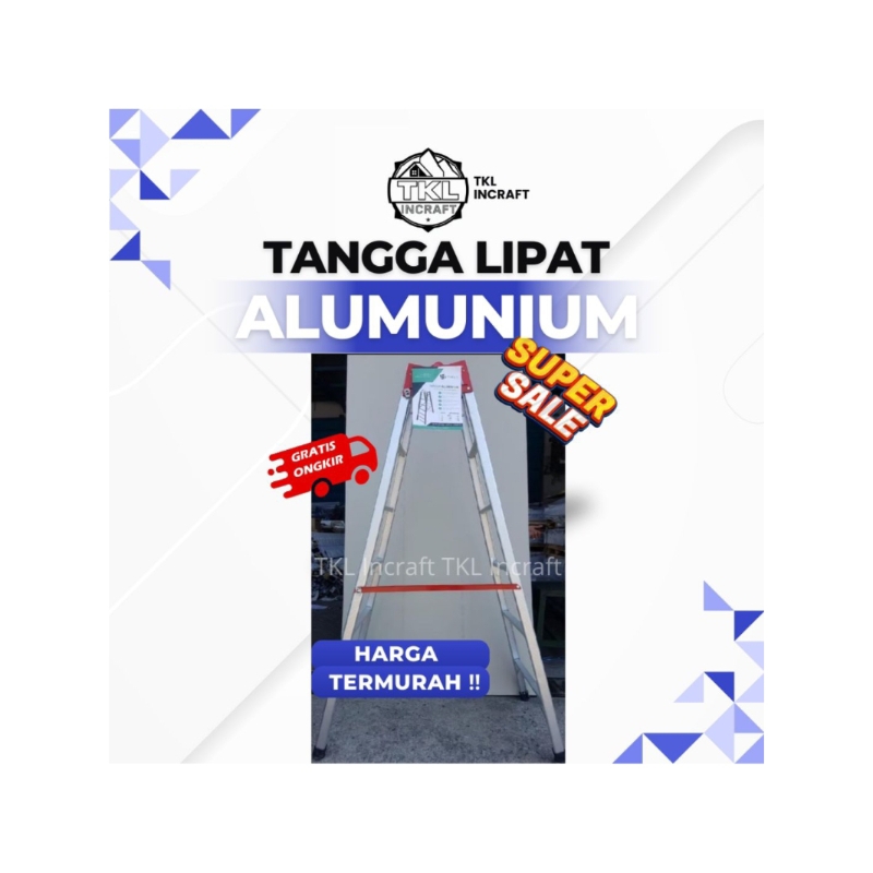 Tangga Lipat Alumunium 2,5 meter 3 meter (pengiriman khusus cargo)