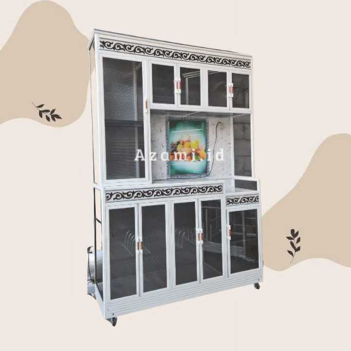 Rak Piring Aluminium Kaca