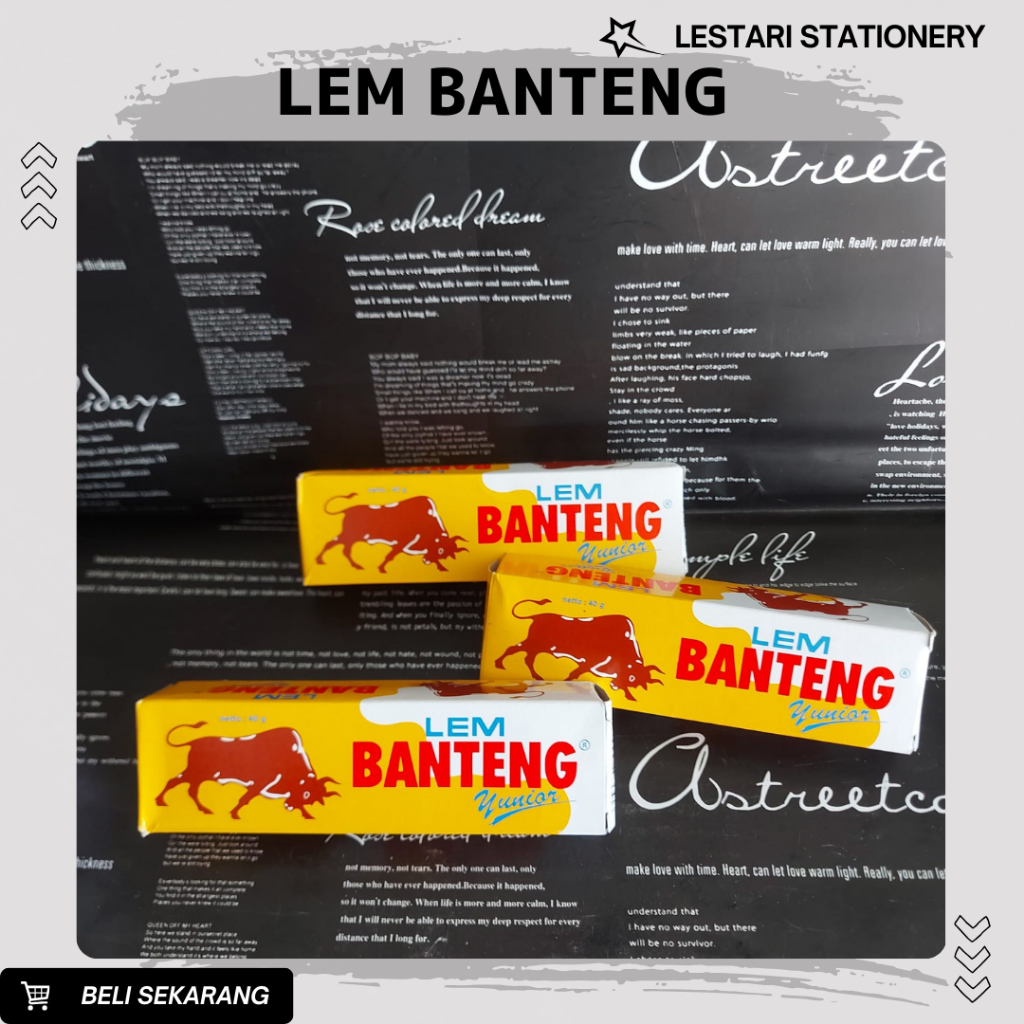 LEM BANTENG YUNIOR ORIGINAL 40gr / LEM SEPATU SERBAGUNA | LEM BANTENG | LEM PASTA BANTENG