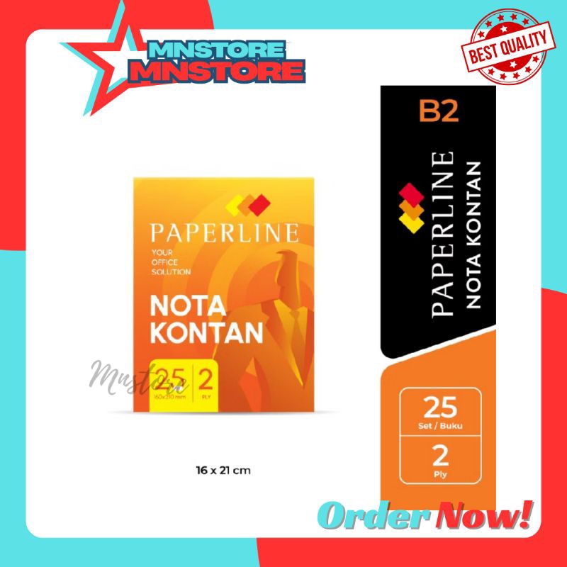 

PAPERLINE buku nota kontan 2ply - 1pack nota 2 rangkap uk 160 × 210mm