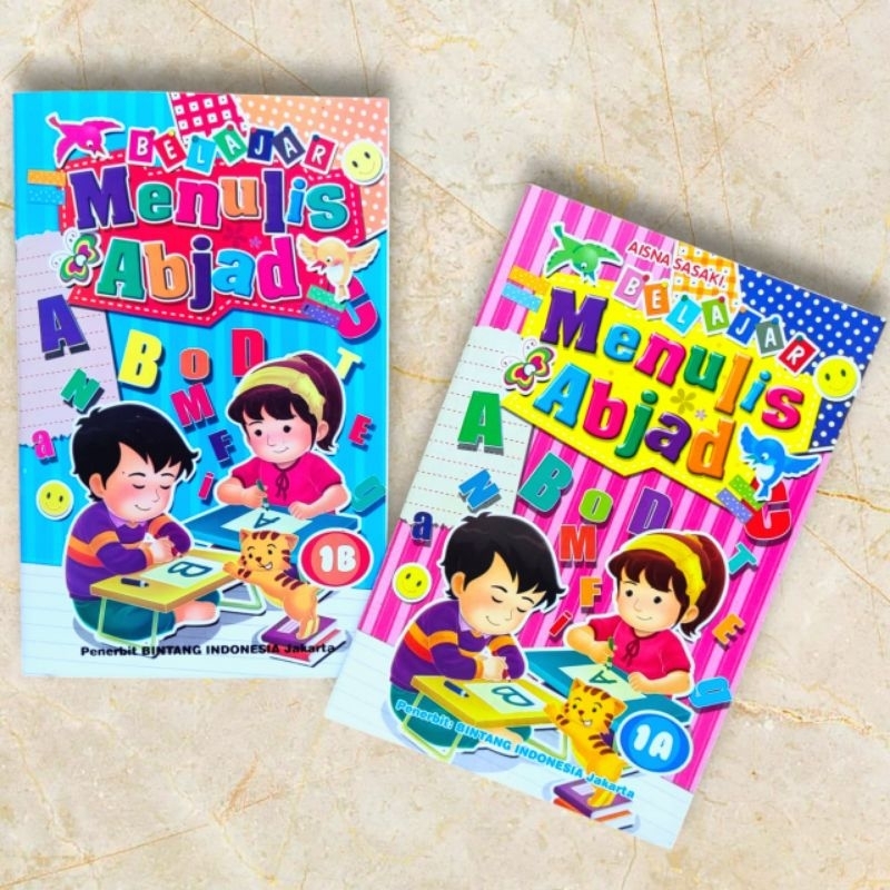 

Buku belajar menulis Abjad 1A 1B//Buku belajar menulis Abjad paud Tk