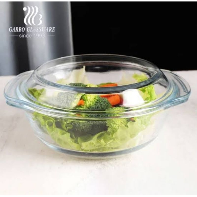 MMS FIRIA FINNES MANGKOK KACA BENING DENGAN TUTUP 12 CM - 1281