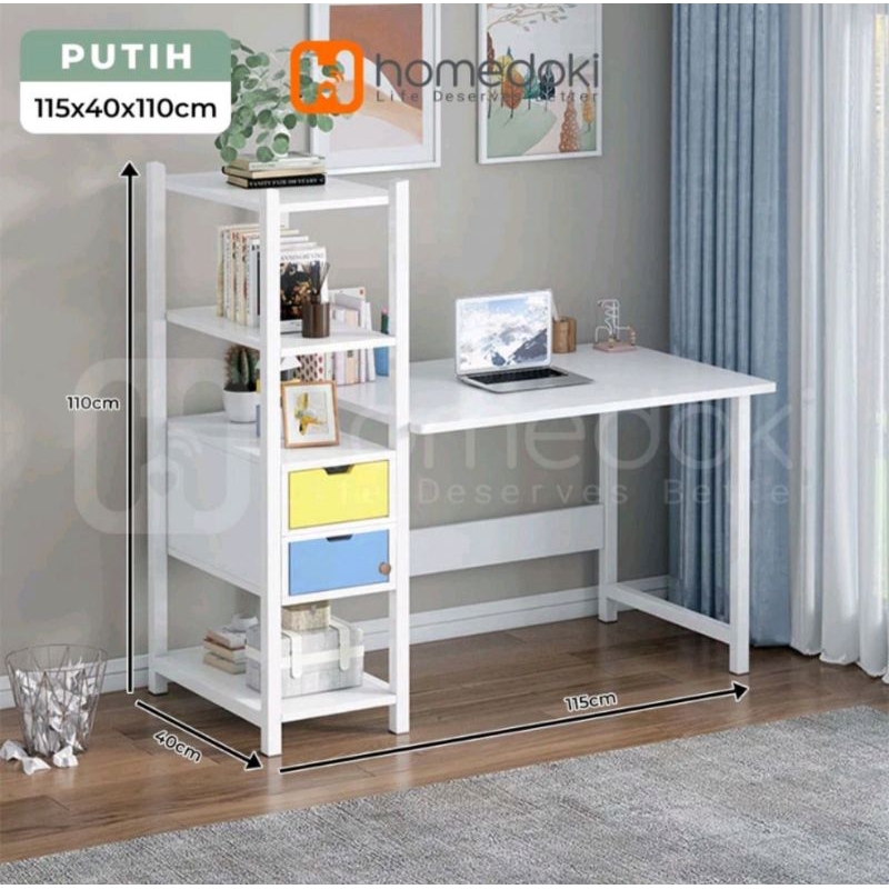 Homedoki Meja Belajar Komputer Minimalis / Meja Belajar / Meja Kerja / Meja Gaming / Meja Kantor / M