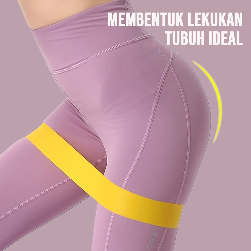 DISKON RESISTANCE BAND KARET OLAHRAGA ALAT OLAHRAGA KAKI & PANTAT BAHAN KUAT & ELASTIS KETEBALAN