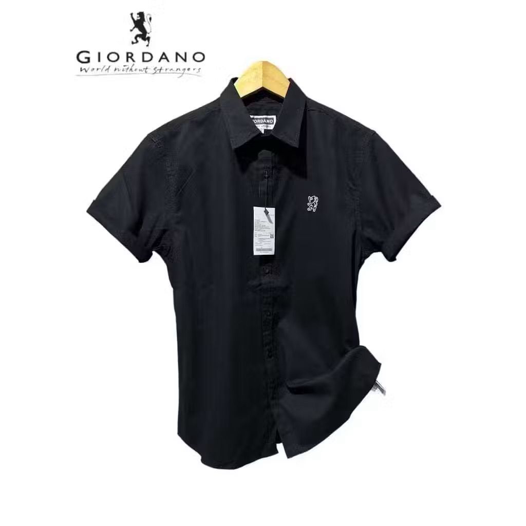 Giordano Kemeja Pria Lengan Pendek Slim Fit