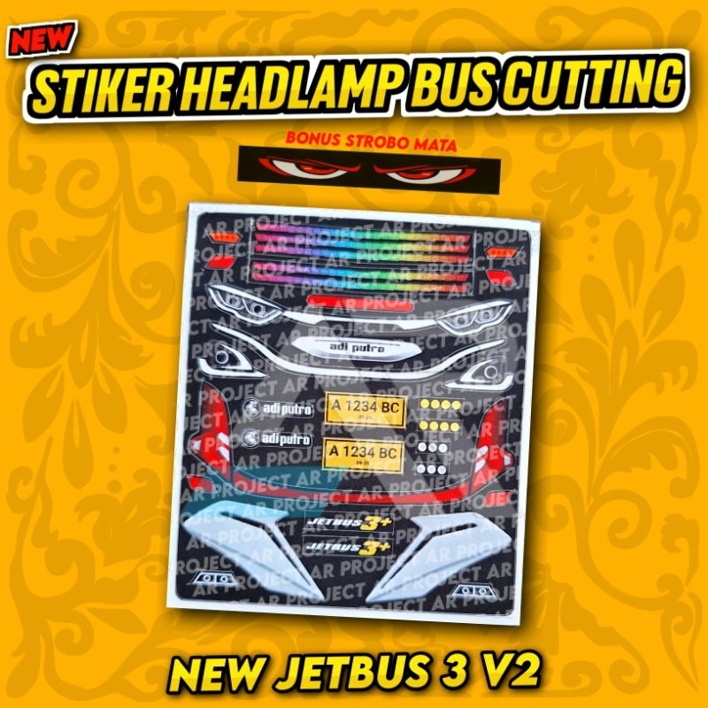 STIKER HEADLAMP JETBUS 3