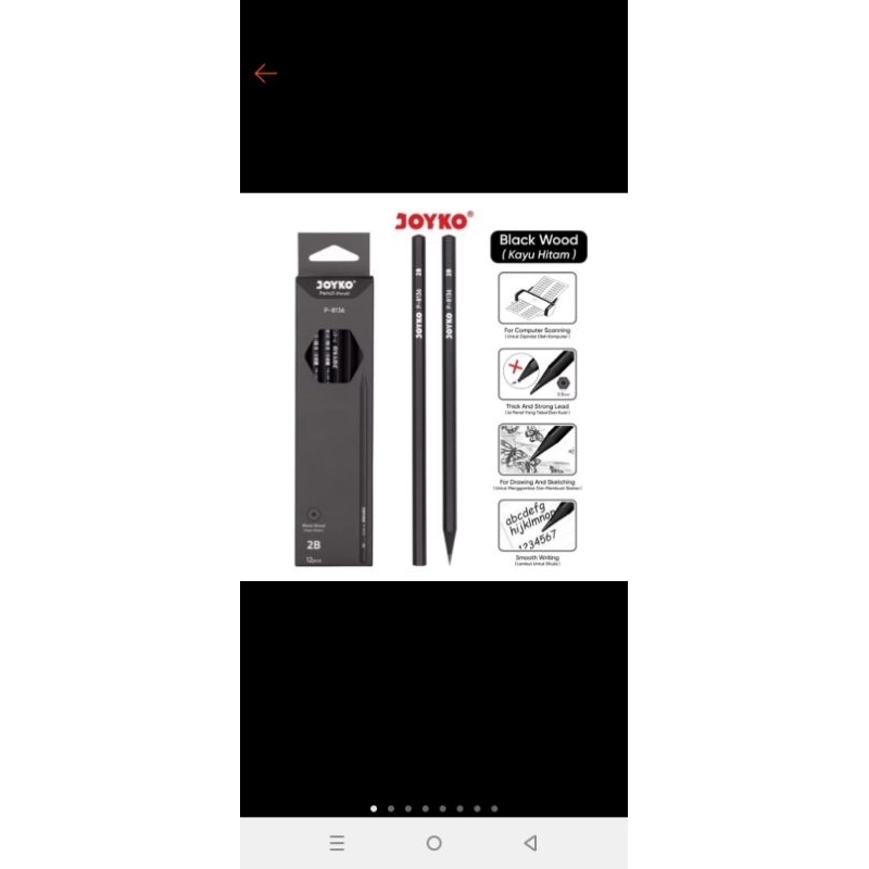 

Pensil 2B Joyko P-8136 super kuat premium