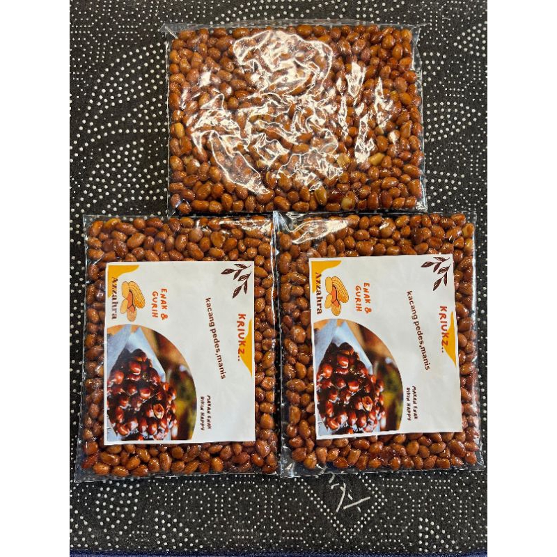 

Kacang Pedas Manis Ukuran jumbo (130gr)