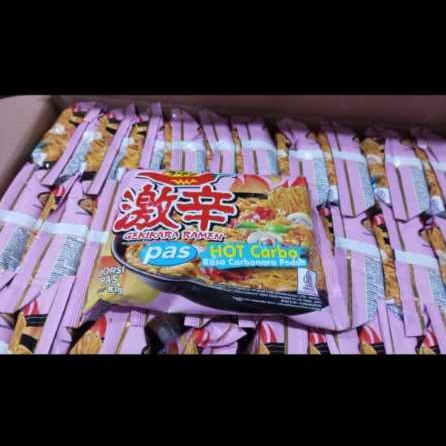 

NISSIN Gekikara Ramen PAS Hot Carbo 81gr, Rasa Carbonara Pedas