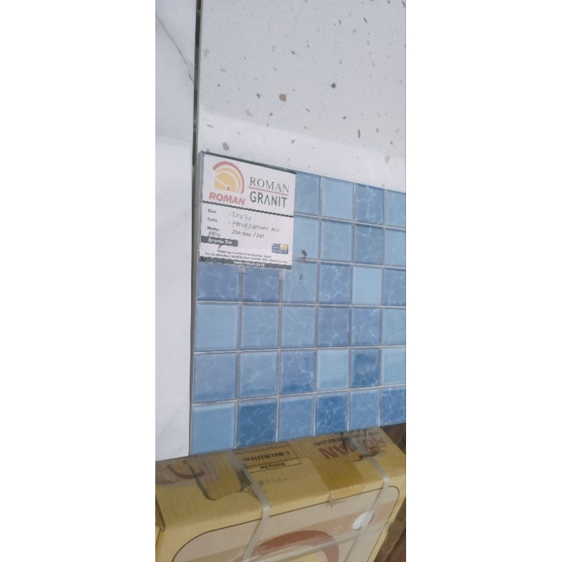 keramik#kolam renang#30x30#Roman#glossy