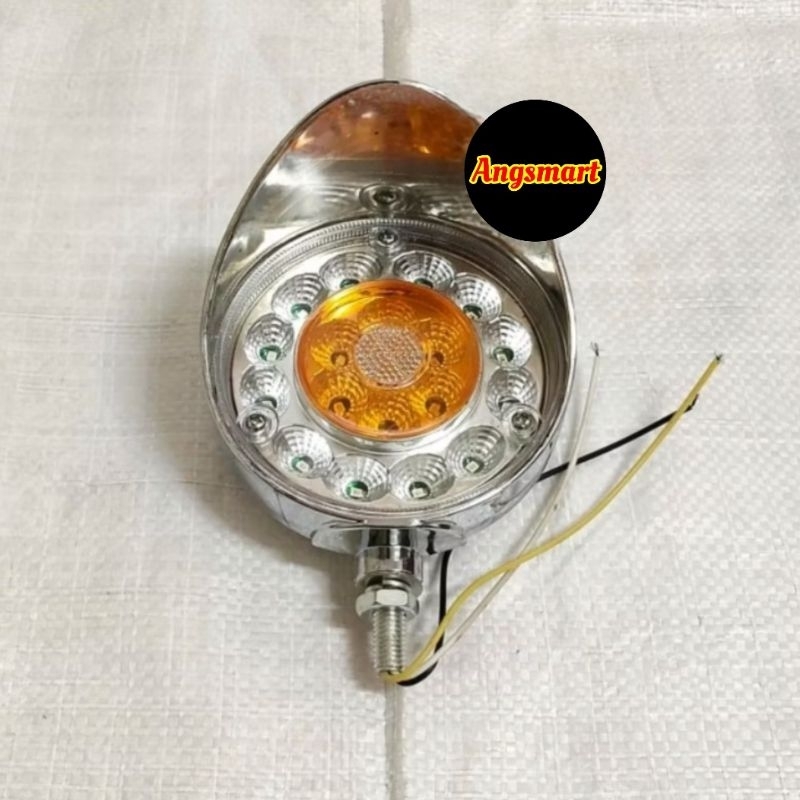 Lampu Kabut Lampu Sorot Foglamp Fog Lamp Lampu Baja Laser 5 Inch LED 24V 24 Volt Yellow Kuning