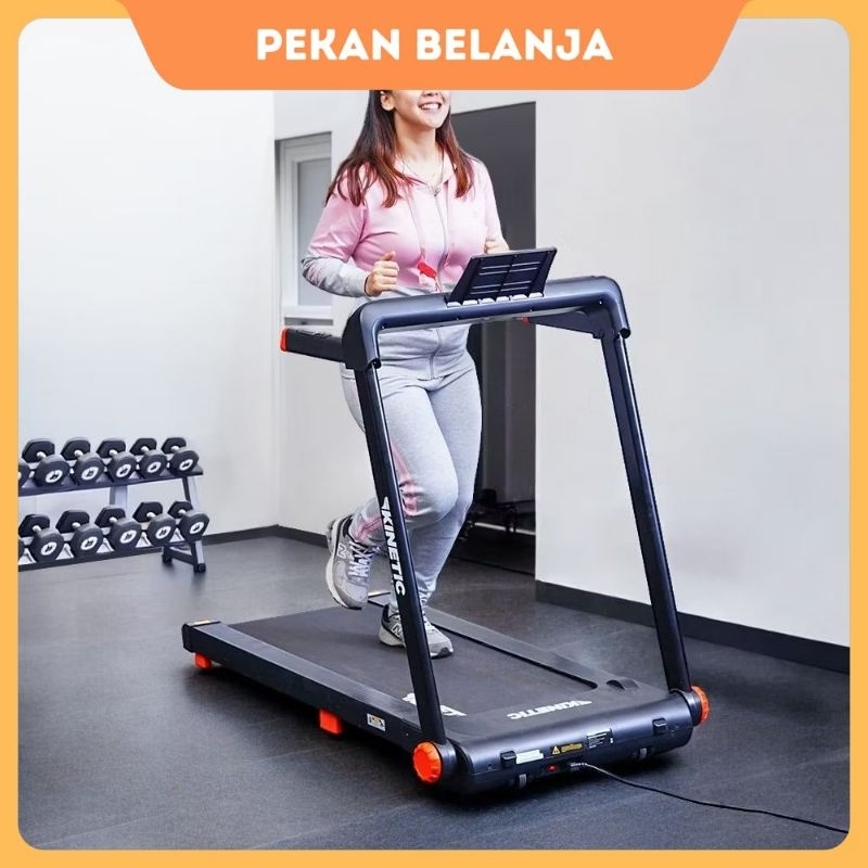 AZKO Kinetic Treadmill Elektrik 1HP – 15 Program Latihan, Motorized, Foldable