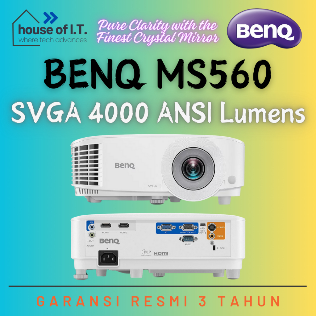 Projector BenQ MS560 SVGA HDMI 4000 ANSI Lumens Business Proyektor