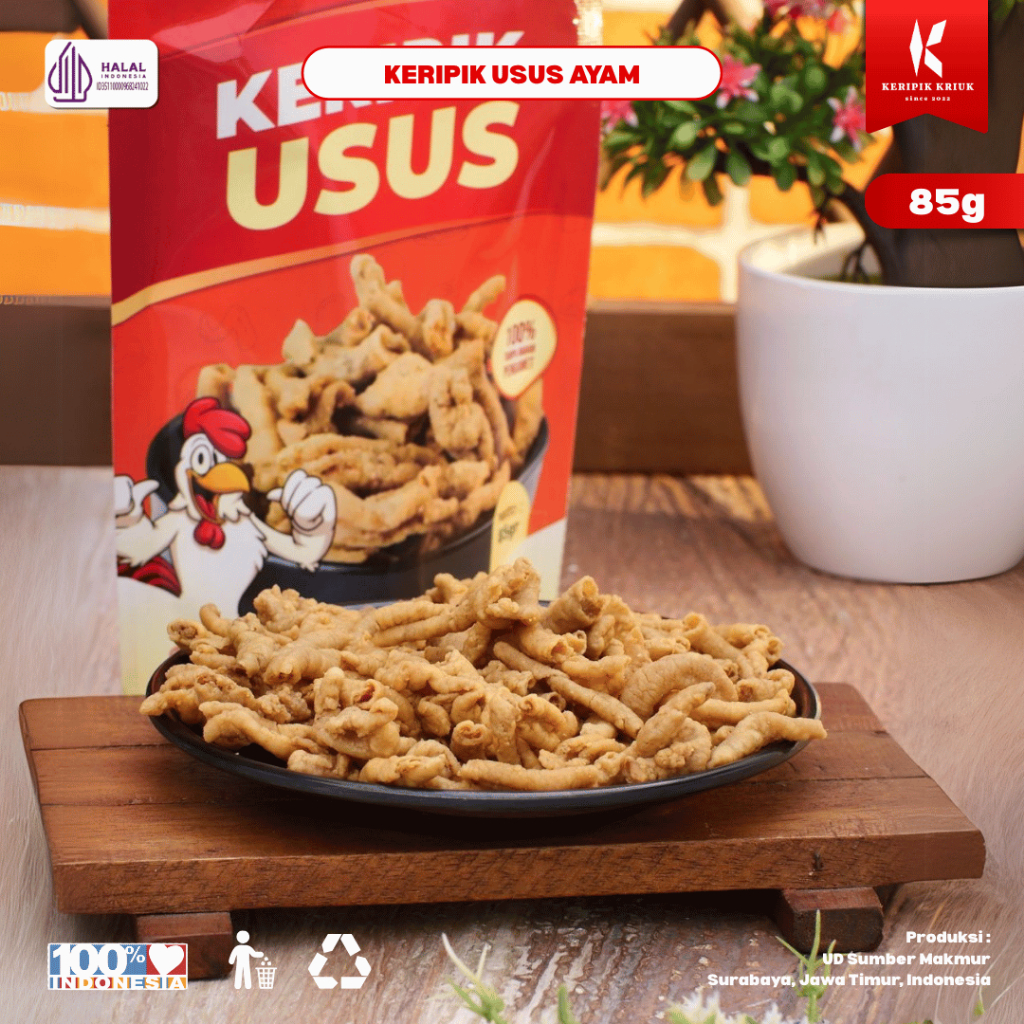 

KERIPIK USUS AYAM KRIUK 85gr