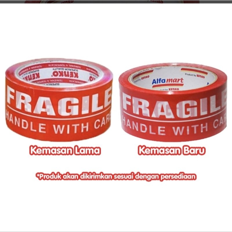 

Alfamart Kenko OPP Tape Fragile Roll 48 mm Assorted