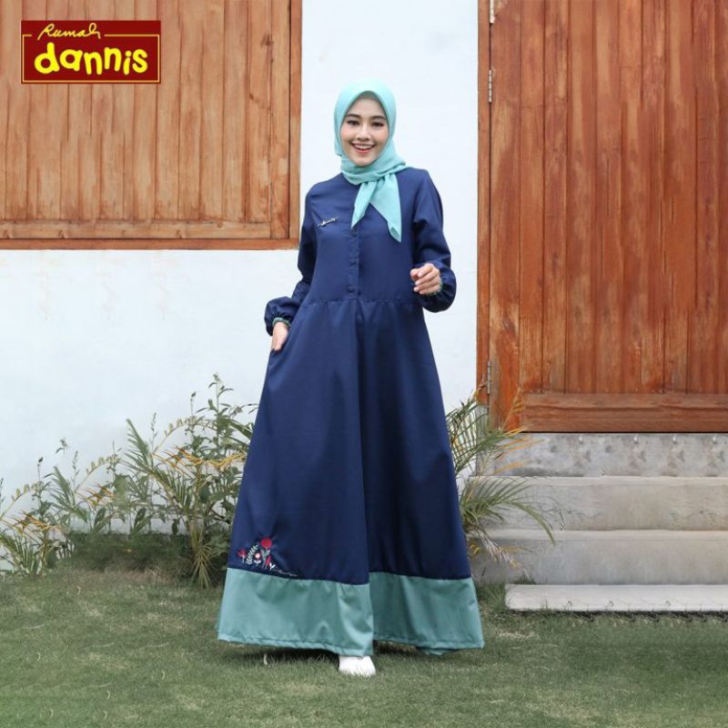 DANNIS SALE ABAYA D DAILY GARDENIA NAVY