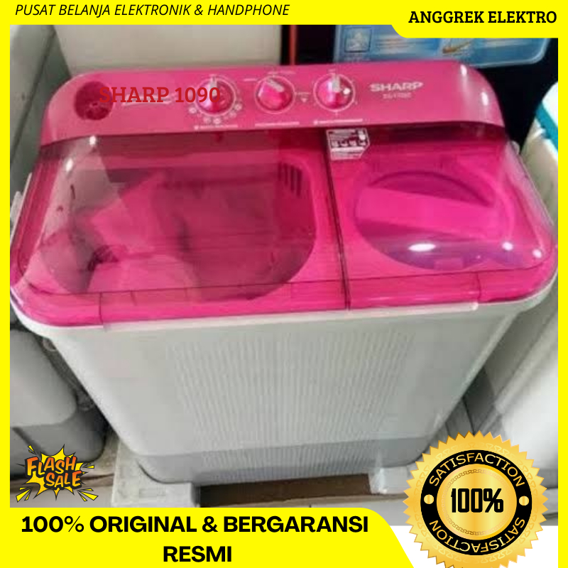MESIN CUCI Sharp 2 tabung 65NT/ mesin cuci Sharp 6.5 kg GARANSI RESMI
