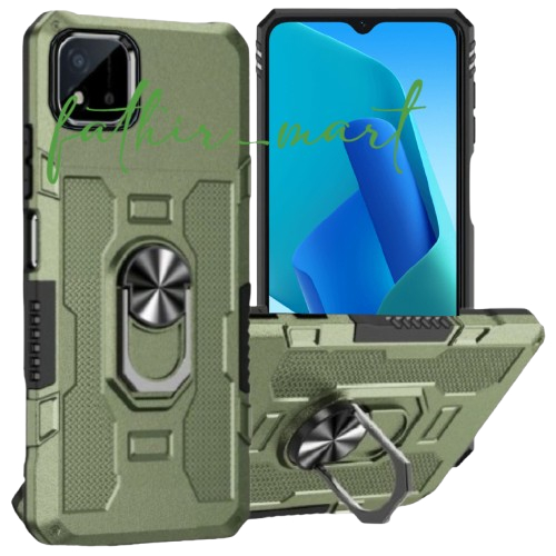 Case untuk Oppo A16e - Oppo A16k Hard Case Ring Armor Robot casing Hybrid Ring hit eye stand Holder