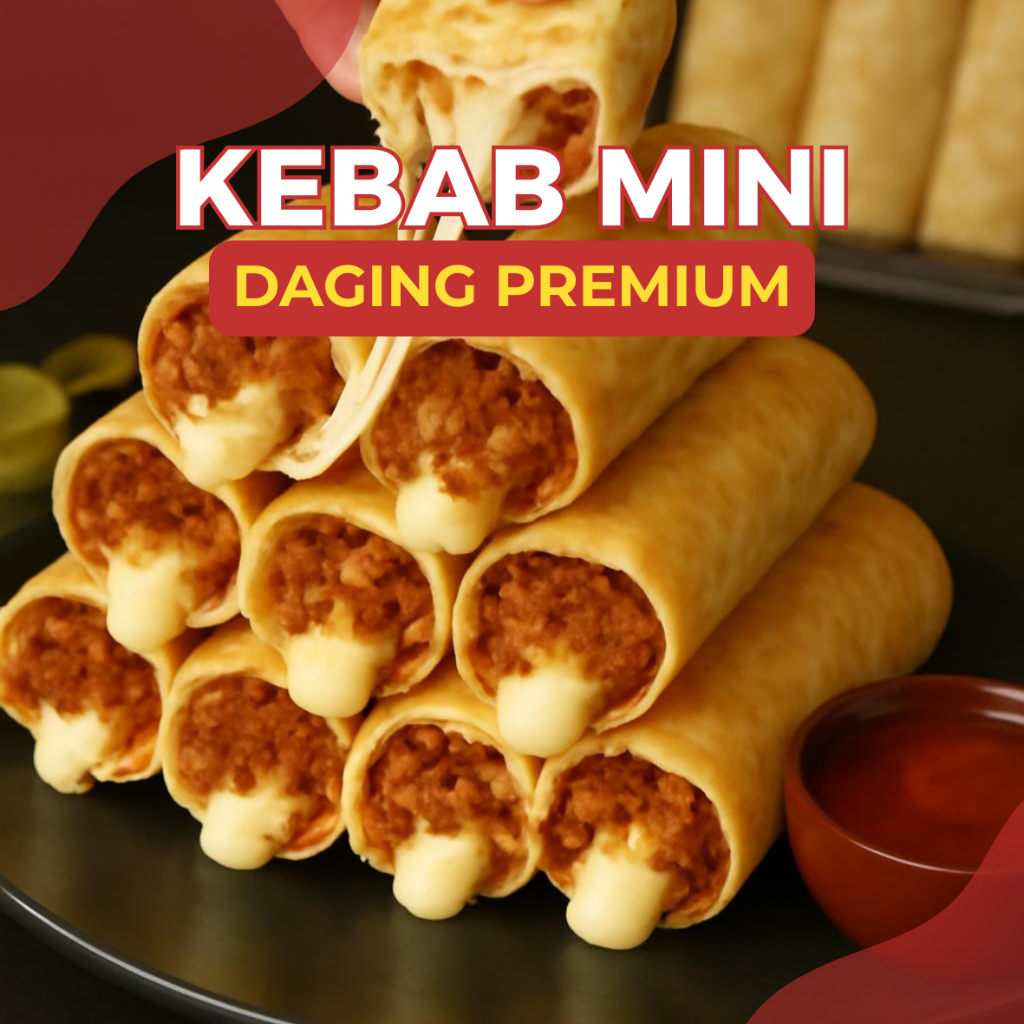 

Kebab Mini Frozen DAGING PREMIUM isi 10pcs Kebab turki Sajiya food
