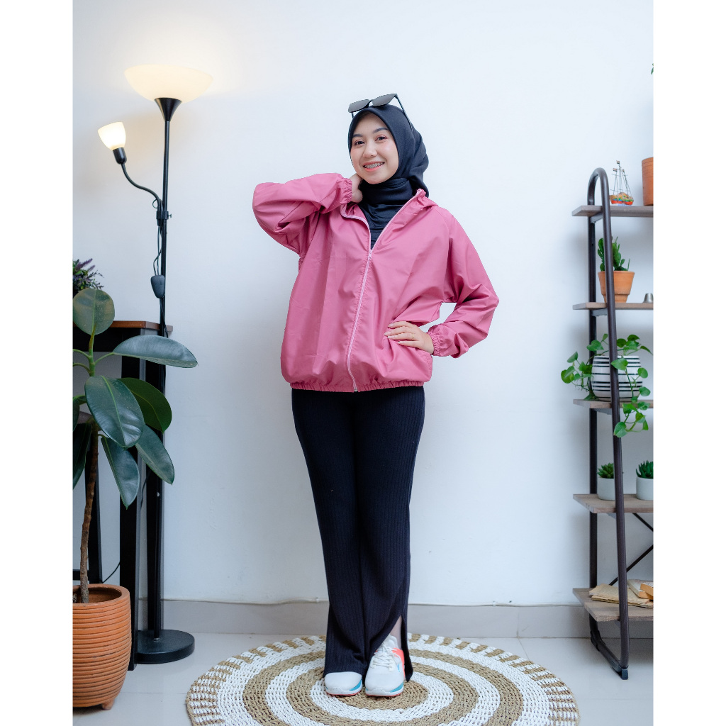 ElloraStyle jaket Parasut Olahraga, Sauna Suit, Jogging, Lari, Bersepeda, Despo, Gym Fitnes, Senam, 