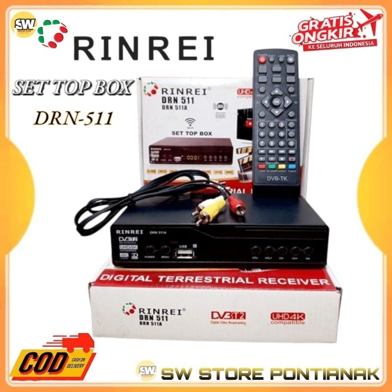 SET TOP BOX RINREI DRN 511 / SET TOP BOX TV DIGITAL / RECEIVER RINREI DRN-511 DVB T2