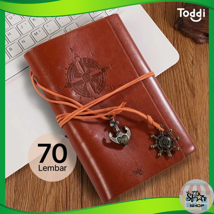 

Buku Binder Cover Kulit Notebook Retro Pirate Compass 6 Ring (6 Lubang)