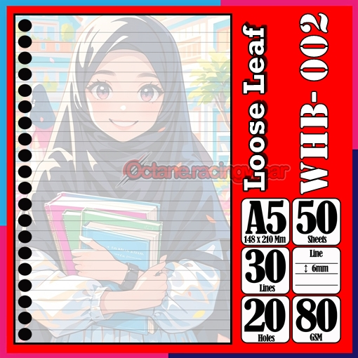 

Loose Leef Leaf A5 Isi 50 Lembar Wanita Hijab kartun Lucu autestic autestik Anime Binder Karakter Polos Buku Anak Sekolah Kuliah refil Refill Vol-01