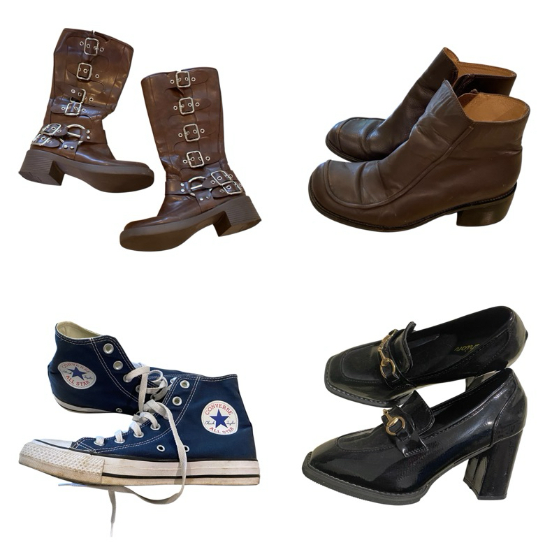 ꩜ SHOES | Vintage Preloved Shoes Loafers Mary Jane Leather Oxford Academia Coquette Fairy Grunge Pun
