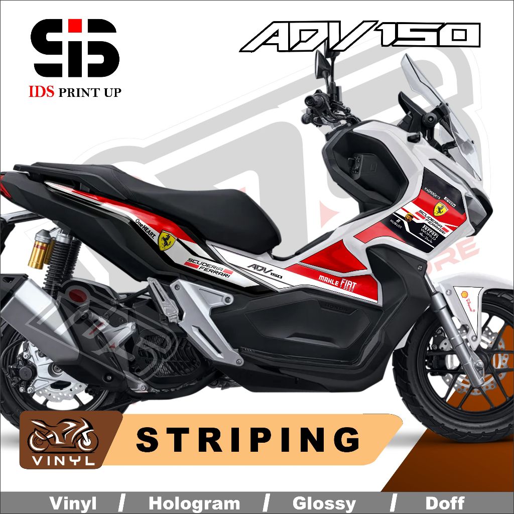 Stiker Adv 150 keren Stiker Motor Adv Striping Adv 150 Ferrari
