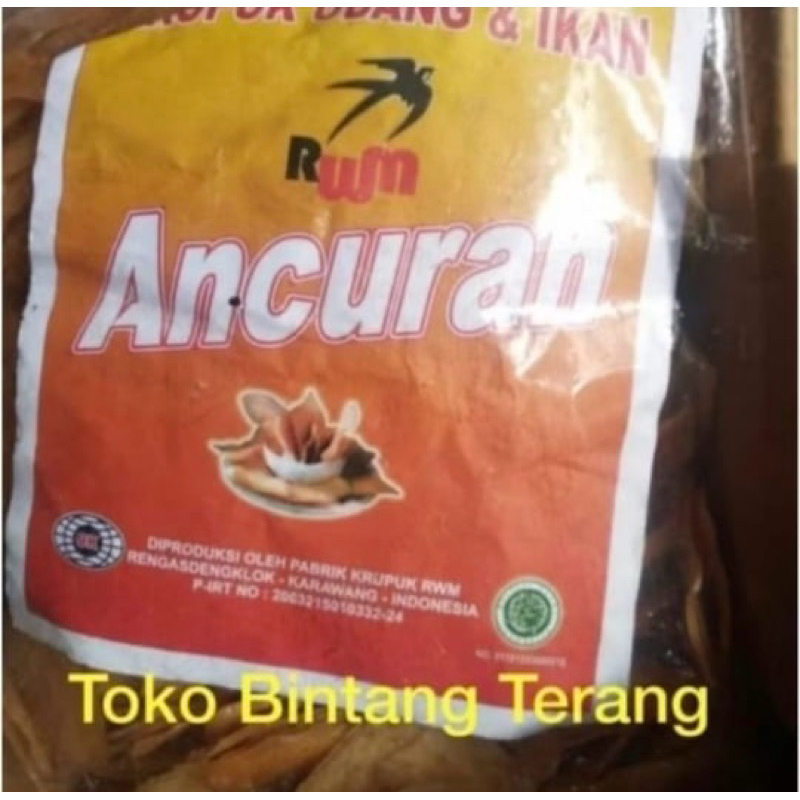

Kerupuk / Krupuk Udang Ikan RWM Walet / Putramas Ancuran Belahan 1 Bal Ball 5 kg Dus