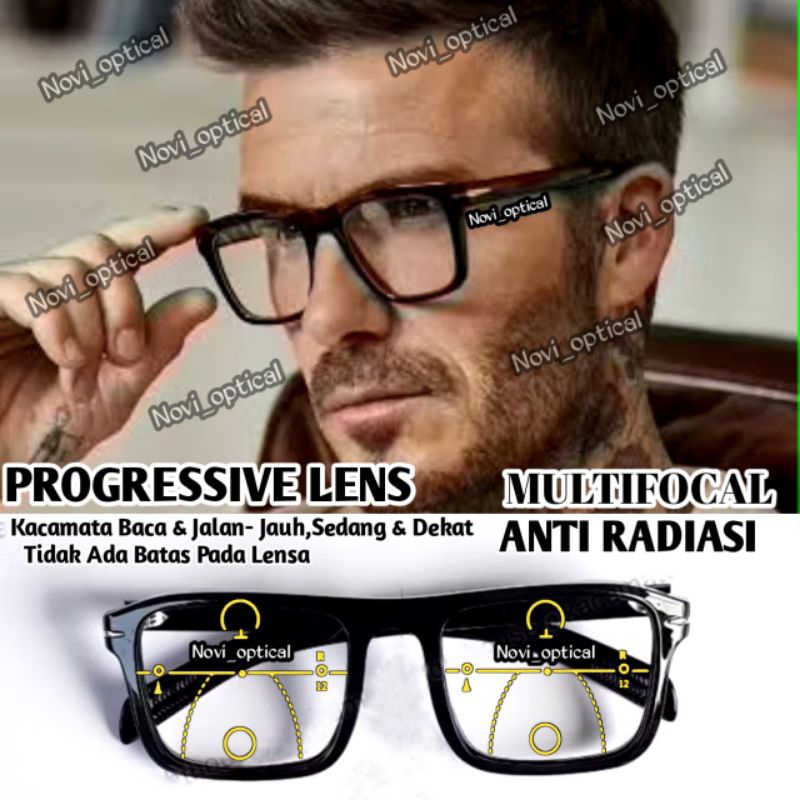 Kacamata Plus Baca Dan Jalan Anti Radiasi | Kacamata PROGRESIF Baca dan jalan antiradiasi | Kacamata