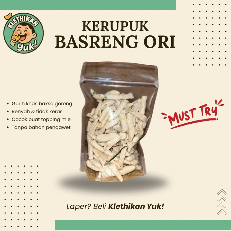 

Kerupuk Basreng Original 200gr – Snack Kriuk & Alami, Tanpa Pengawet!