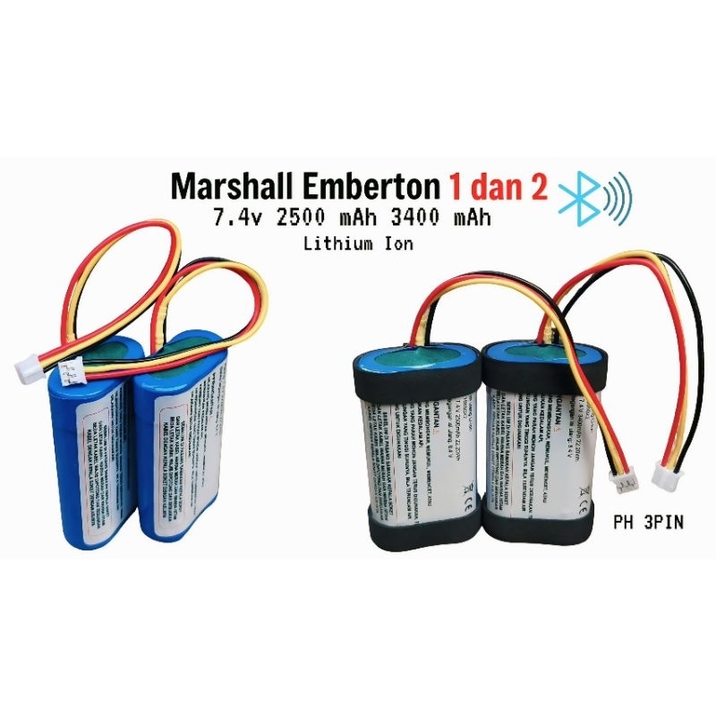 Fast_Buying Battery Marshall Emberton 2500 Mah/3400 Mah 7.4V 8.4V 22.20Wh