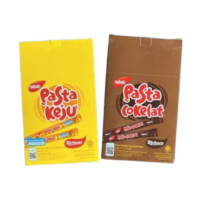 

Nabati Pasta Keju dan Pasta Coklat Box Isi 30 Pcs