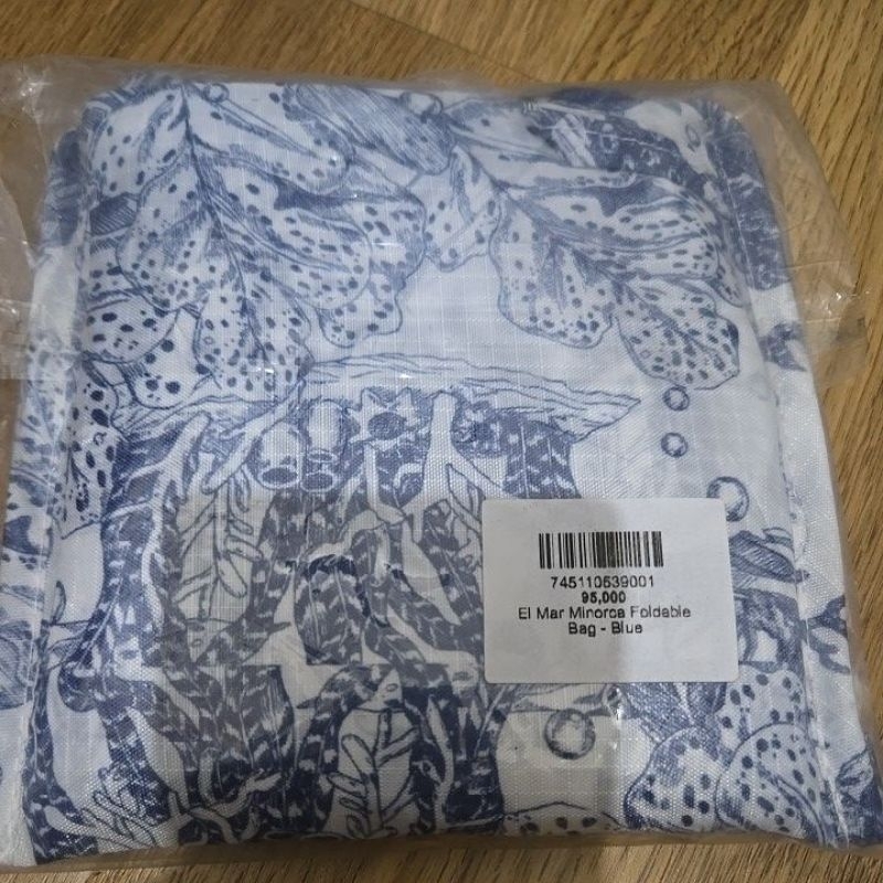 BENANG JARUM foldable bag blue el minorca (new)