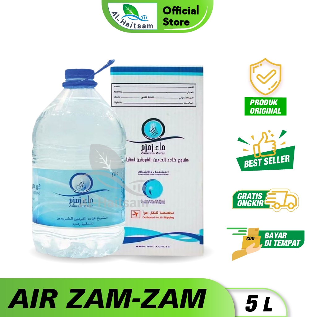 

Air Zamzam 5 Liter Asli Original | Oleh-oleh Haji dan Umroh