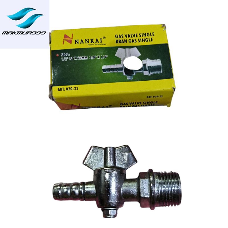 kran gas nankai 1/2 x 3/8 . stop kran gas nankai