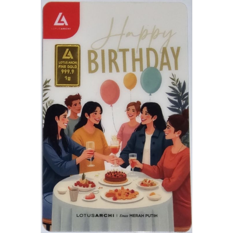 Logam Mulia Lotus Archi 1 Gram Happy Birthday