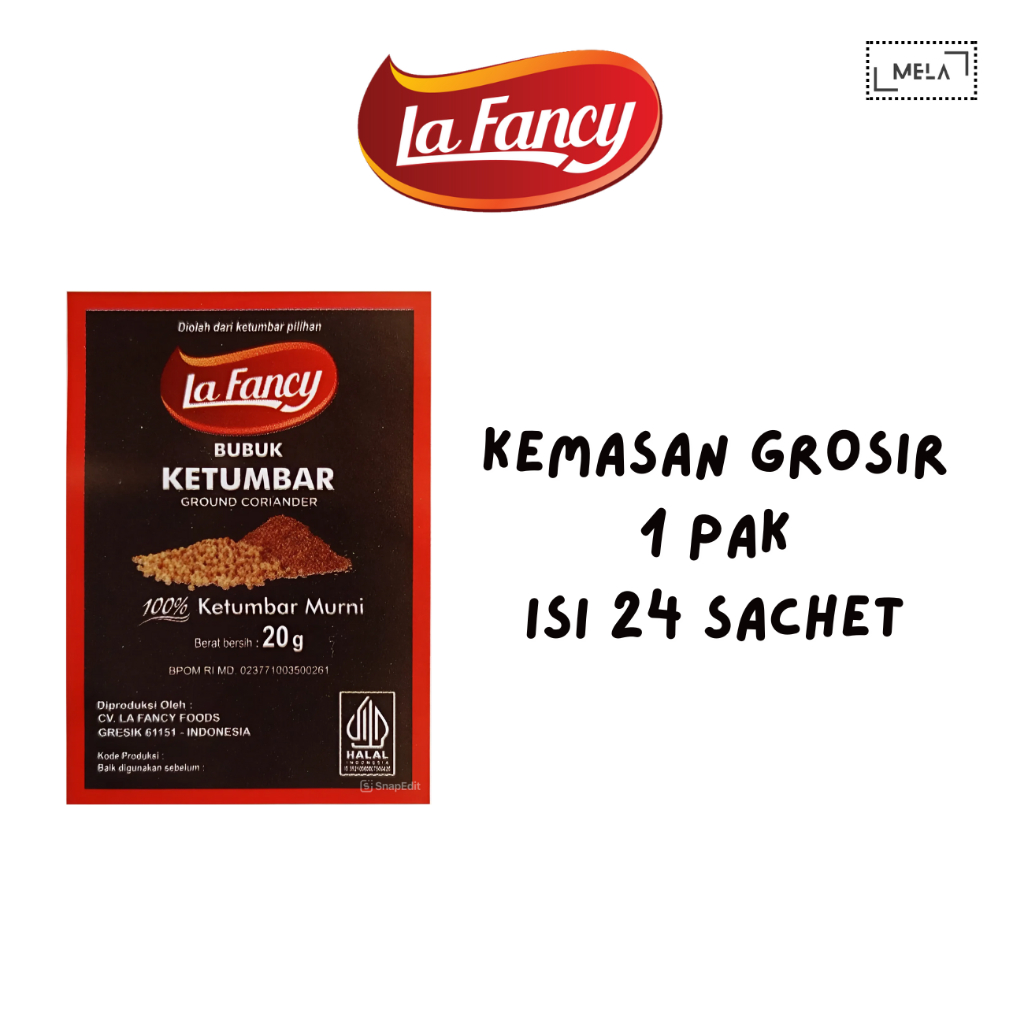 

La Fancy Bubuk Ketumbar 20 gr - 1 Pak isi24 Sachet