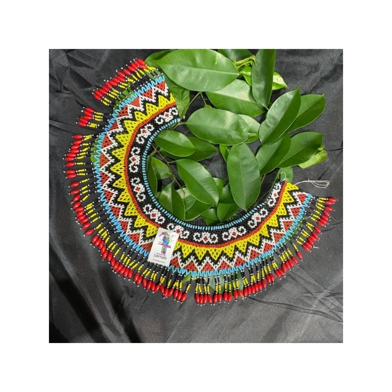 NEW MOTIF MANIK DAYAK - TERATAI LEHER DAYAK - TERATAI KALUNG DAYAK - AKSESORIES MANIK DAYAK