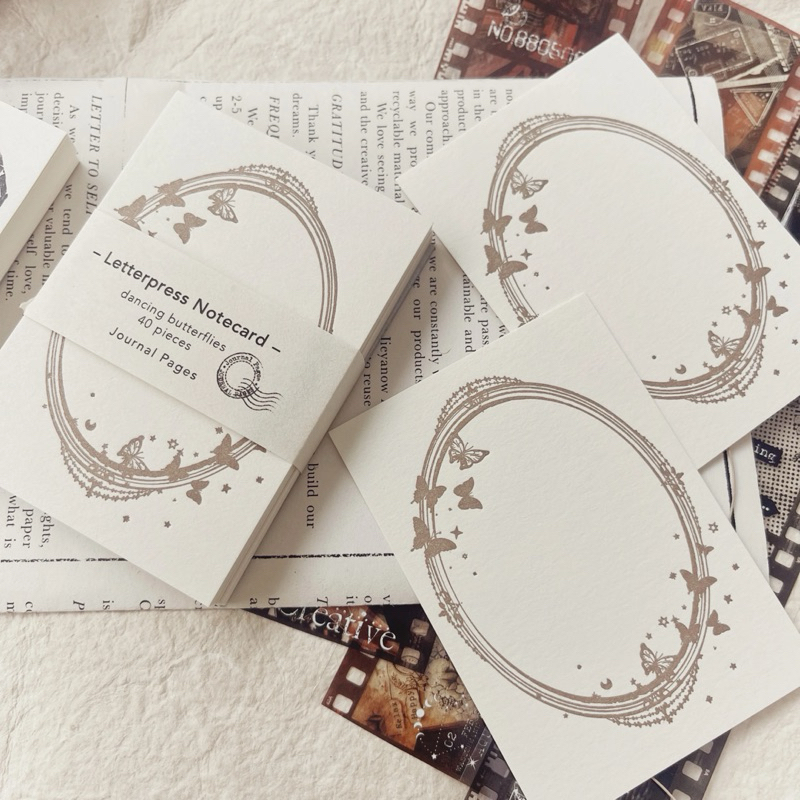 

Journal Pages Dancing Butterflies Letterpress Notecard