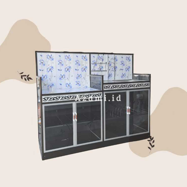 Rak kompor dan wastafel cuci piring
