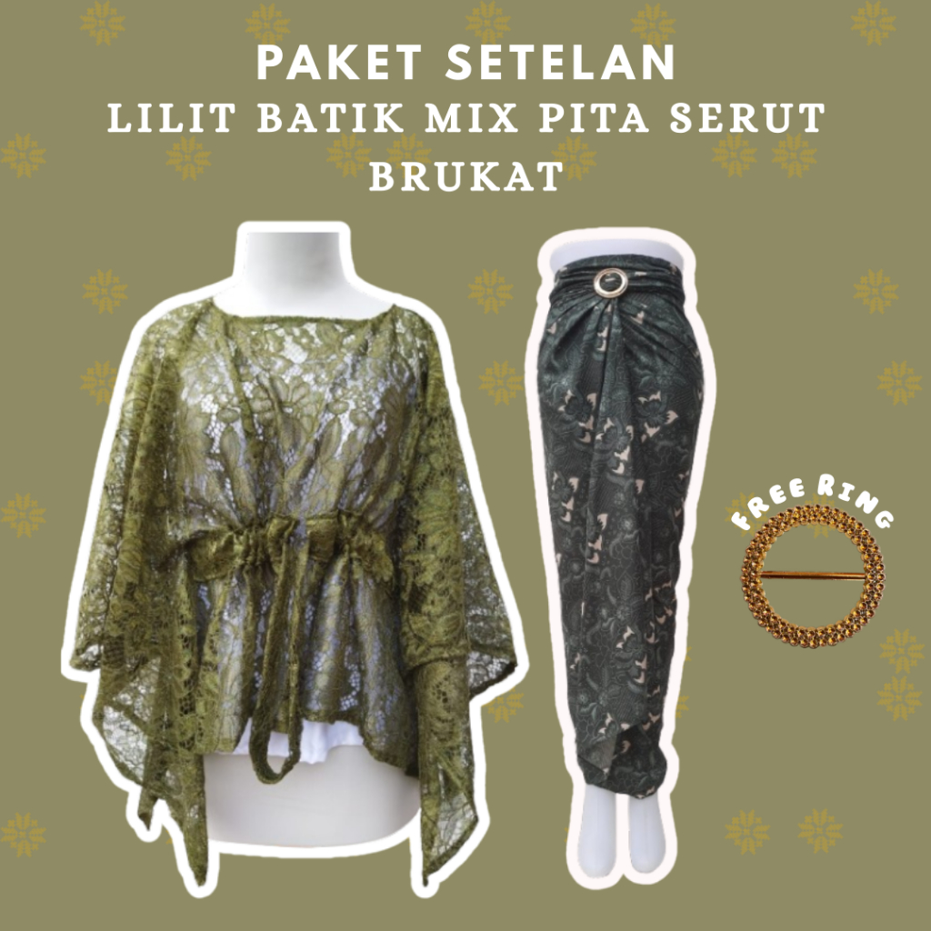 Set Setelan Sabine Outer Brukat Cardigan Hijab Batik (TIDAK INCLUDE TANKTOP) Outfit Atasan Fashion S