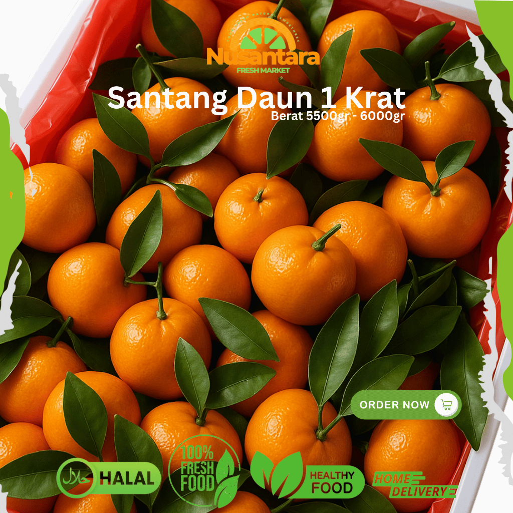 

Jeruk Santang Daun 1krat 6kg