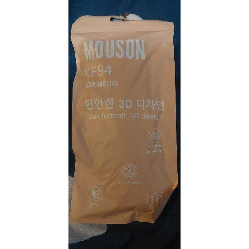 masker kf94 mouson coklat susu